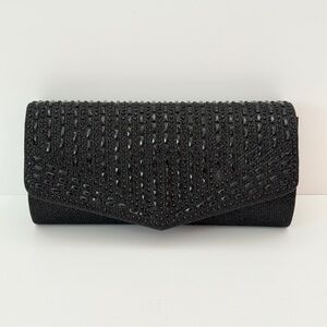 Black Gemstone Clutch Bag